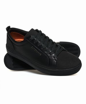 Superdry Truman Lace Up Férfi Tornacipő Fekete | KJAZV6103